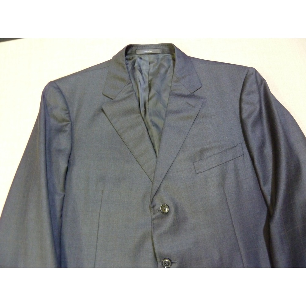 Ermenegildo Zegna Dark Gray Plaid Trofeo Wool Mens Sport Coat Jacket Size 48R